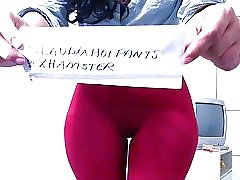 Cameltoe поножи Красного claudiahotpants